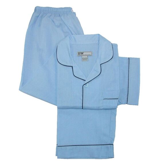 Ten West Apparel Men's Short Sleeve Long Leg Solid Pajama Set - Picture 1 of 2